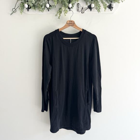 Athleta Dresses & Skirts - Athleta Balance Mini Long Sleeve Dress Black Size Large 173884